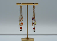 Colorful Semi-Precious Stone Dangle Earrings